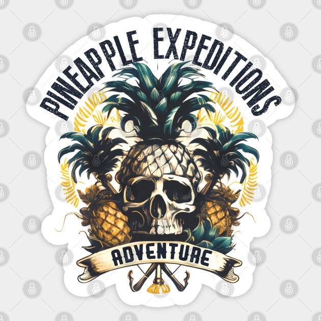 Pineapple Expeditions Design Sticker by stuff101